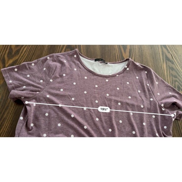 Raglan Dress Burgundy with white polka dot Women’s size XL Swing Comfy Tiered - Picture 10 of 16